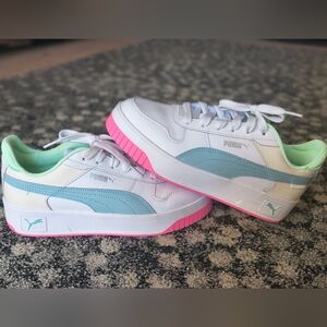 Puma Kids Sneakers - White, Blue, Pink